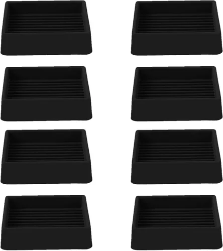 Miniatura 29 de Copas cuadradas de goma para muebles de 3 x 3, almohadillas antideslizantes para muebles, tapones de cama con agarre, protegen cualquier suelo