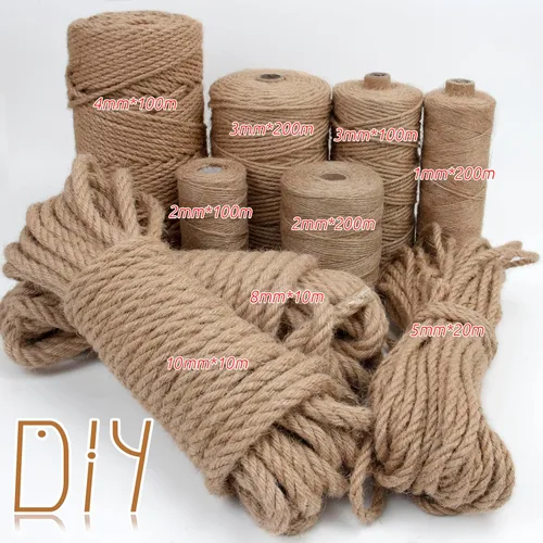 Miniatura 4 de JeogYong - Cuerda de yute de 3 mm, 99,9 m, cuerda natural gruesa para jardín, ideal para manualidades, exterior, jardinería, envoltorios de regalo