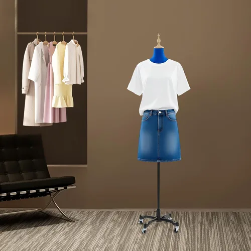 Miniatura 7 de Vestido femenino con forma de maniquí, altura ajustable de 51 a 75 pulgadas, soporte para el cuerpo, forma de vestido de costura para mujer con base