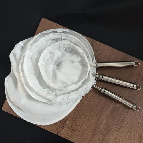 Miniatura 7 de FATCAT Paño de queso de malla fina, bolsas de filtro de malla fina, bolsa de leche de nuez con mango de acero inoxidable, estopilla para colar