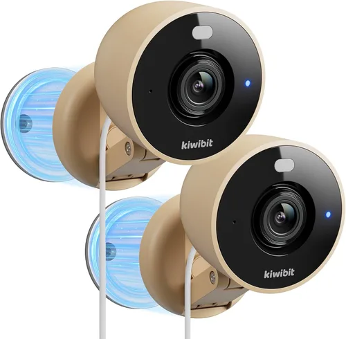 Miniatura 11 de Kiwibit Cámara de seguridad 2K interior/exterior, cámara para mascotas, monitor de bebé, montaje magnético, detección de IA, visión nocturna a Blanco