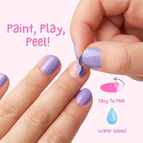Miniatura 4 de MISS NELLA Sweet Lavender - Esmalte de uñas morado con purpurina especial seguro para niños, fórmula no tóxica y sin olor para niños y niños