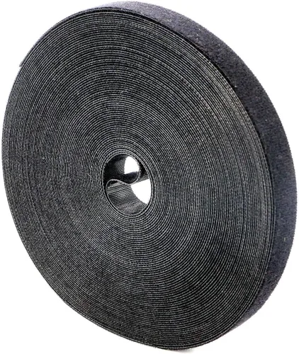 Miniatura 8 de Cinta de sujeción reutilizable para cables, rollo de gancho de doble cara de 3/4 pulgadas (5 yardas, versión mejorada negra)