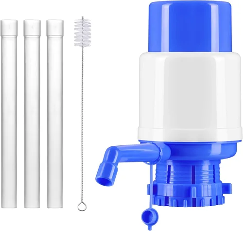 Miniatura 3 de Dispensador de botellas de agua Bomba manual azul de presión de agua de presión de fuente de agua