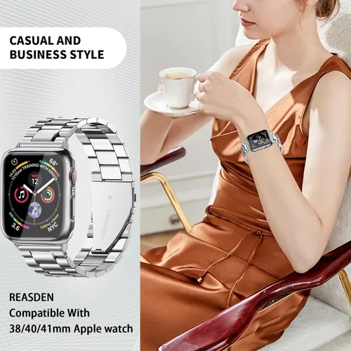 Miniatura 6 de Correa y Caja de Acero Inoxidable Compatible con Apple Watch iWatch Ultra Series 11 10 9 8 7 6 5 4 3 2 1 SE 49mm 45mm 46mm 44mm 42mm 41mm 40mm 38mm