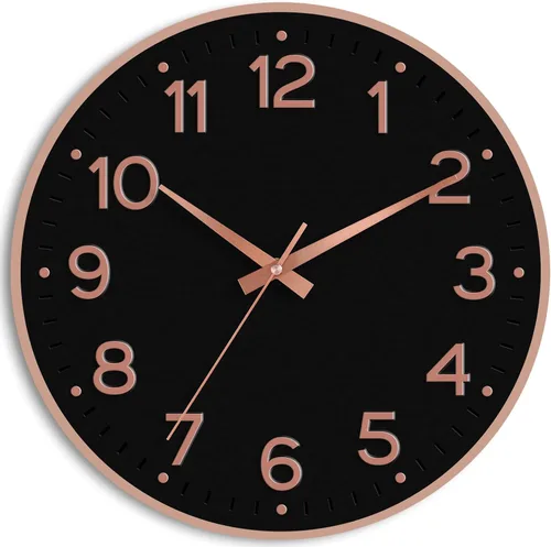 Miniatura 19 de Roymnie Reloj de pared verde, 10 pulgadas, silencioso, funciona con pilas, moderno reloj analógico sin tictac, decorativo para cocina, dormitorio