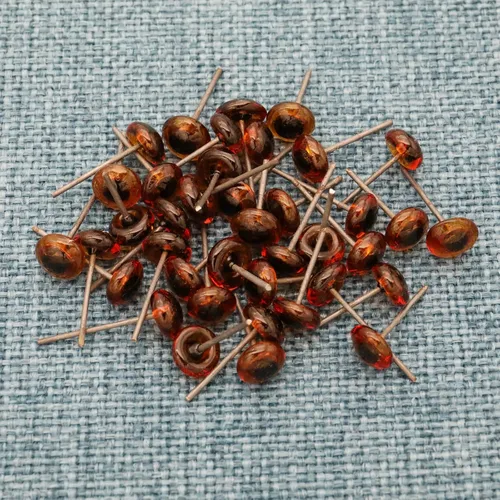 Miniatura 6 de 140pcs aguja fieltro ojos 0.236-0.394 in mini cristal ámbar con ojos negros kits para muñecos de peluche muñecas fieltro lana manualidades Ámbar