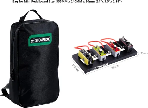 Miniatura 2 de Eno Music 14" Bolsa Mini para Pedal de Efectos de Guitarra Compacta Pequeña