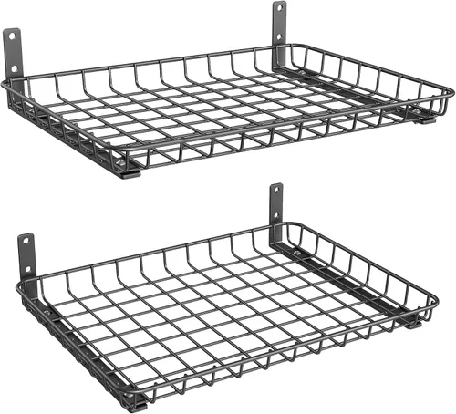 Miniatura 11 de TORACK Paquete de 2 estantes de pared de 12 x 18 pulgadas, estante de pared de garaje para armario y lavandería, estantes flotantes resistentes