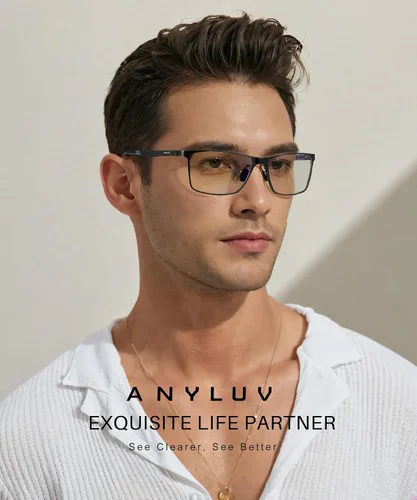 Miniatura 2 de ANYLUV Al-Mg - Lentes de bloqueo de luz azul metálico + lentes de fibra de carbono
