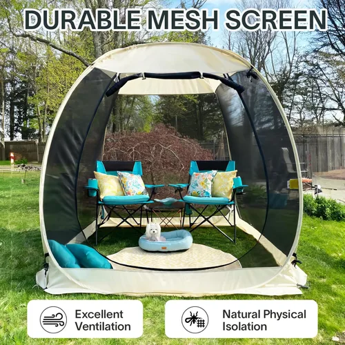 Miniatura 4 de Alvantor Tienda de campaña desplegable para casa, cenador instantáneo al aire libre con mosquitera y protección solar UPF 50+, refugio portátil