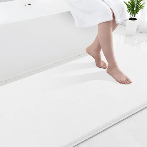 Miniatura 12 de Smiry Tapetes de Baño de Espuma Viscoelástica 36 x 24 pulgadas, Tapetes de Baño Extra Suaves y Absorbentes, Alfombra Antideslizante Lavable