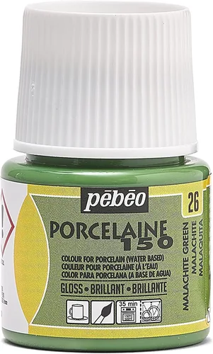 Miniatura 22 de Pebeo Porcelaine 150 - Pintura para porcelana de alto brillo a base de agua, botella de 45 ml - Negro abismo Abismo Negro