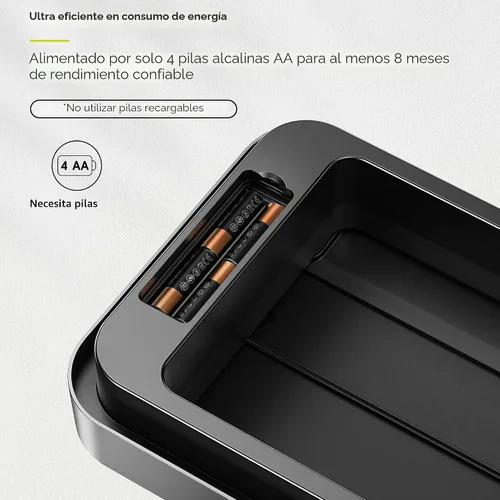 Miniatura 8 de EKO Phantom-T - Bote de basura vertical con sensor de movimiento de 50 litros/13.2 galones, acabado de acero inoxidable cepillado
