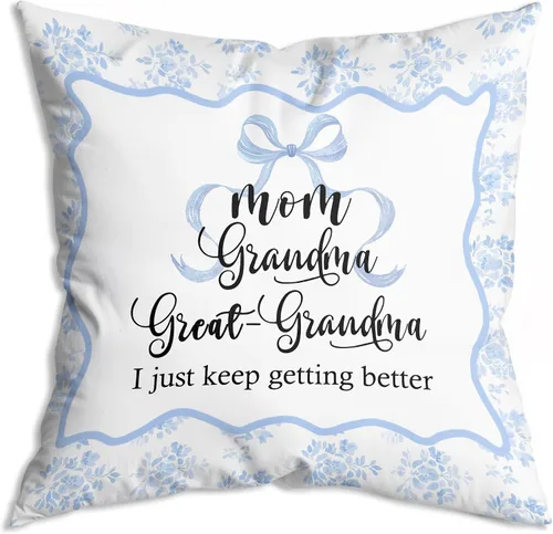 Miniatura 19 de Regalos para abuela, fundas de almohada de 18 x 18 pulgadas, regalos de anuncio de embarazo para abuela, regalos de bisabuela de nietos, regalo