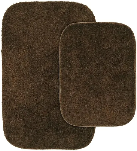 Miniatura 39 de Garland Rug 2 alfombras de baño tradicionales de nailon lavables color morado (17 x 24 pulgadas, 21 x 34 pulgadas), suaves, absorbentes y elegantes