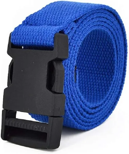 Miniatura 20 de AIBEARTY Cinturón de lona con hebilla ajustable, cintura larga para mujeres, hombres, adolescentes