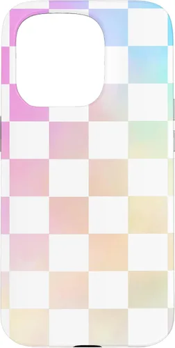 Miniatura 14 de Pastel Rainbow Checkerboard Checker Checked Pattern Case for iPhone 17