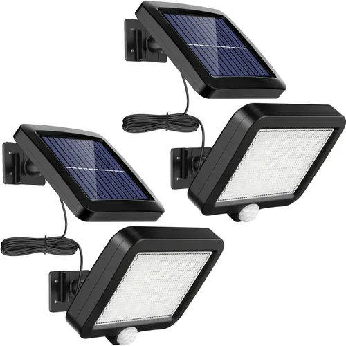 MPJ Luz Solar para Exteriores, 56 LED Luz Solar Exterior con Detector de Movimiento, IP65 Impermeable, Ángulo de Iluminación de 120°, Luz Solar de