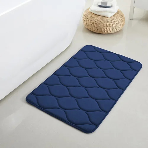 Miniatura 31 de Yafa Home Fashion 1 alfombra de baño de 17 x 24 pulgadas, espuma viscoelástica, absorbente de agua y antideslizante, color negro