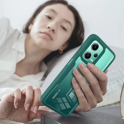 Miniatura 8 de CCSamll - Funda transparente para Xiaomi Redmi Note 12 5G con protector de pantalla, delgada, a prueba de golpes, suave TPU parachoques protección