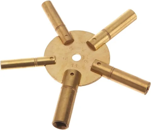 Miniatura 2 de Brass Blessing : Llave maestra para todos los relojes de barco, latón, total de 10 puntas en dos piezas, par/impar (5025)
