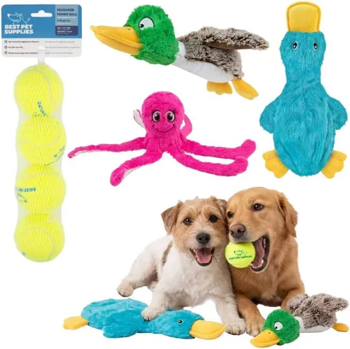 Miniatura 26 de Best Pet Supplies Juguetes chirriantes para perros con tela suave y duradera para mascotas pequeñas, medianas y grandes, juguete interactivo