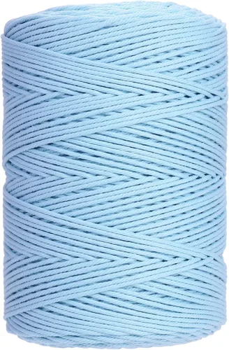 Miniatura 33 de Cuerda de macramé 4 mm x 328 yardas Natural Cuerda de algodón para macramé Cuerda de macramé colorida Cordón de algodón suave Suministros de macramé