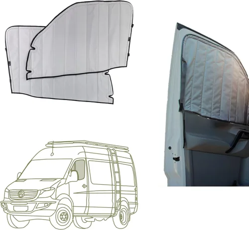 Miniatura 7 de VanEssential Cubiertas magnéticas aisladas de plástico para puertas traseras opacas (par) diseñadas para Mercedes-Benz VS30