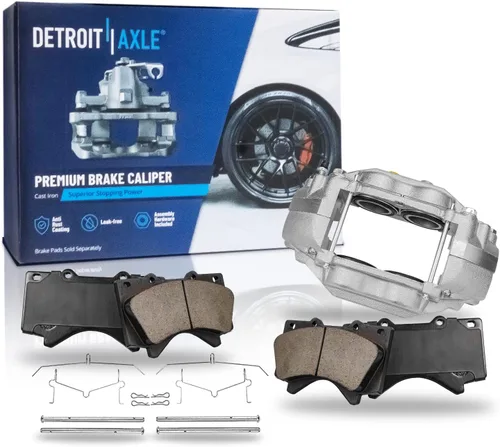 Detroit Axle - Kit de frenos delanteros para Toyota 2007-2016 Tundra, 2008-2016 Sequoia, Pastillas de freno cerámicos para pinza de freno de disco