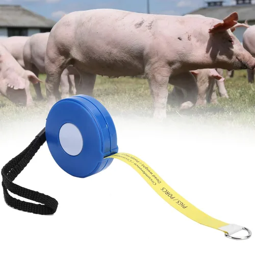 Miniatura 6 de Cinta métrica de peso de ganado, equipo de medición retráctil de animales de granja de 8.2 ft, parte del cuerpo de cerdo, circunferencias