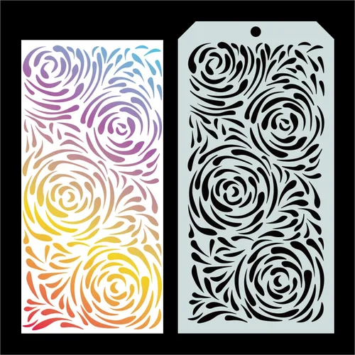 Miniatura 3 de 6 plantillas decorativas para bricolaje, plantillas geométricas reutilizables para pintura, plantillas de dibujo artístico, plantillas de cara