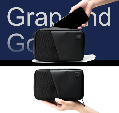 Miniatura 4 de WIWU Estuche de viaje organizador de electrónica: estuche de viaje organizador de tecnología impermeable Bolsa organizadora de cables portátil