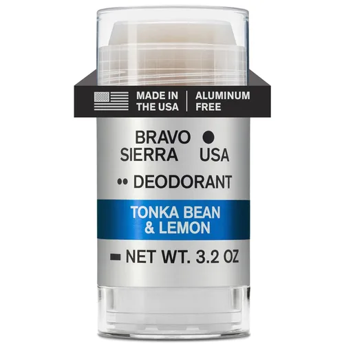 Desodorante sin aluminio para hombres de Bravo Sierra, paquete de 1 - Contiene ingredientes naturales – Protección contra el olor y el sudor dura