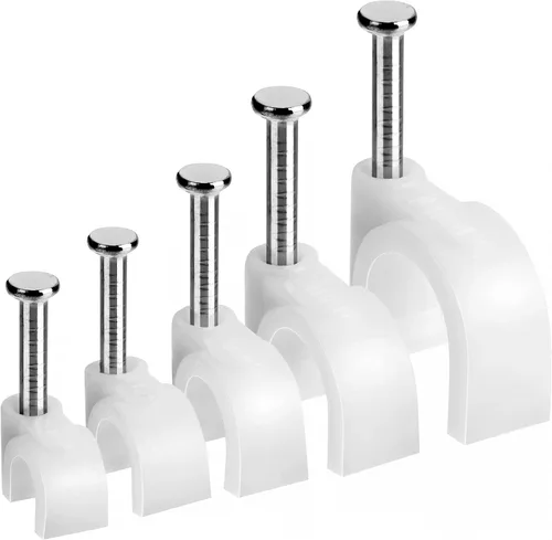 Miniatura 10 de Bates - Clips de cable con clavos de acero, 360 piezas, negro, 0.157 in, 0.197 in, 0.236 in, 0.315 in, 0.394 in, clips de cable para cables