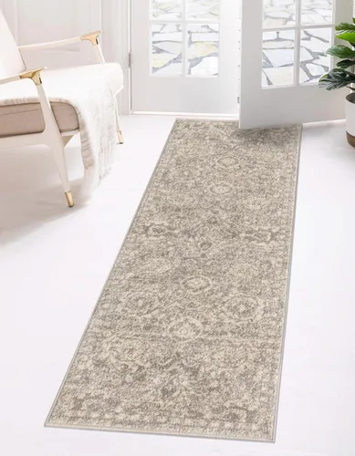 Miniatura 13 de Unique Loom Lola Collection - Alfombra clásica (octágono de 5 pies 1 pulgada, rojo ladrillo/beige)