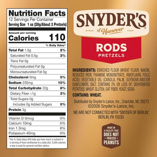 Miniatura 2 de Snyder's of Hanover, Varillas de pretzel, bolsa de 12 onzas