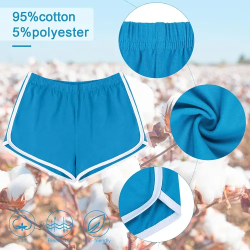 Miniatura 3 de URATOT 5 Packs Soft Comfy Booty Shorts for Women Cotton Yoga Sports Workout Short Athletic Gym Lounge Dolphin Shorts