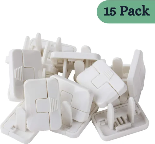 Miniatura 2 de Bates - Fundas para enchufes a prueba de bebés, paquete de 15, 2 puntas, fundas para enchufes a prueba de niños