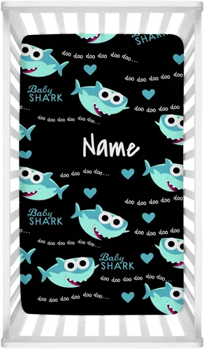 Miniatura 10 de Sábana bajera personalizada para cuna de bebé con estrellas coloridas para niñas y niños, sábana de cuna personalizada con nombre para cuna estándar