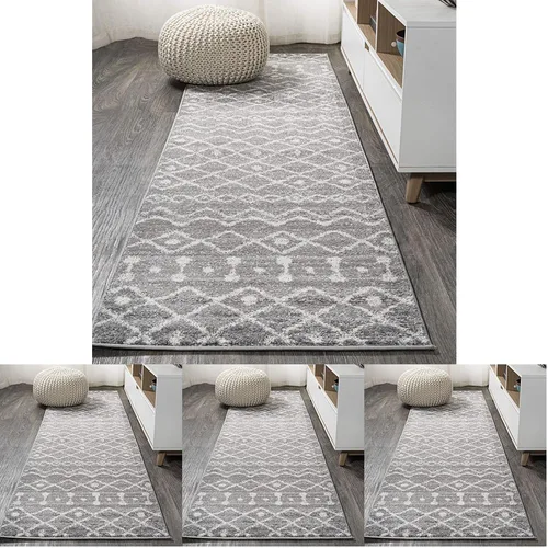 Miniatura 9 de JONATHAN Y Aksil - Alfombra marroquí Beni Souk negro/crema, 2 x 8 pies, bohemio, escandinavo, fácil limpieza para sala de estar, dormitorio, cocina
