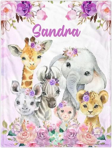 Miniatura 16 de Manta de bebé personalizada para niñas y niños, manta de bebé personalizada con nombre, mantas de regalo personalizadas súper suaves para niños