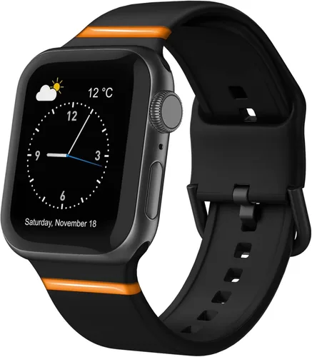 Miniatura 23 de Correa deportiva para Apple Watch, 49, 46, 45, 44, 42, 41, 40 y 38 mm, correa de silicona suave, cierre clásico, reemplazo para iWatch Series 11