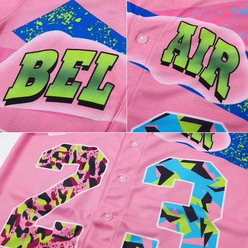 Miniatura 5 de Bel Air - Camiseta de béisbol, ropa de hip hop de los años 90 para hombres y mujeres, camiseta de manga corta para fiesta