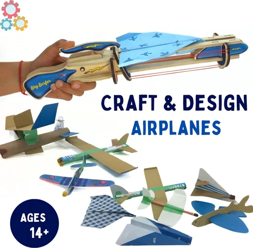 Miniatura 3 de Pathfinders Kit STEM - Lanzador de aviones de papel Kit de avión de papel Kit de ciencia para niños, adolescentes y adultos Juguetes STEM