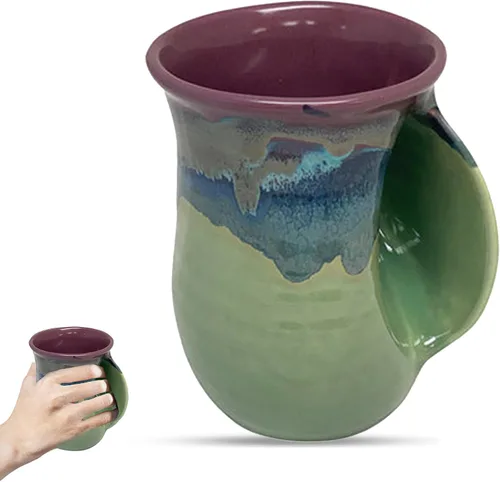 Miniatura 39 de Clay in Motion - Taza calentadora de manos para diestros, diseño Desert Sand