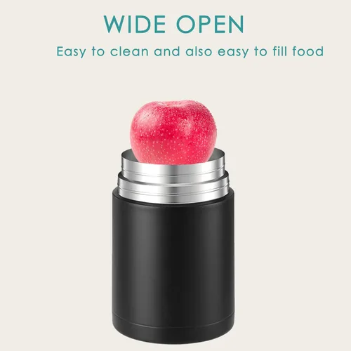 Miniatura 4 de lazycozy® Contenedores térmicos de alimentos para comida caliente, 27 oz, termo para sopa con cuchara plegable, frasco de alimentos de acero
