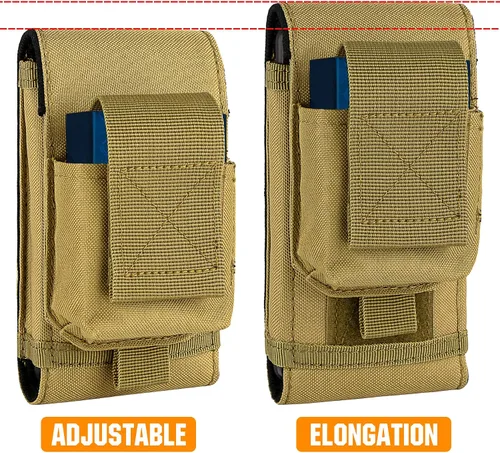 Miniatura 3 de Funda táctica Molle para teléfono, bolsa compacta para cinturón de cintura con funda para cigarrillos para iPhone 17 Pro Max/16 Pro Max/15 Pro