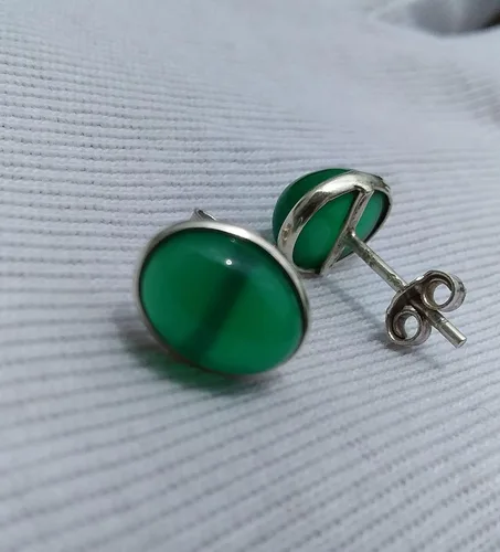 Aretes de plata de ley 925 con piedra preciosa natural con espalda de fricción para mujeres, adolescentes y niñas, joyería colorida de piedra natal
