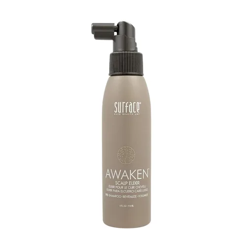Surface Hair Despierta el elixir del cuero cabelludo, estimula y revitaliza mientras levanta raíces y agrega volumen, 4 onzas líquidas.